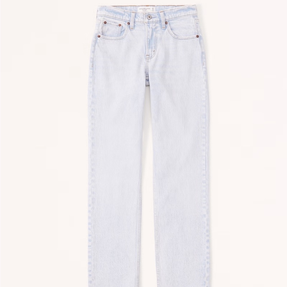 Abercrombie mid rise straight jeans
